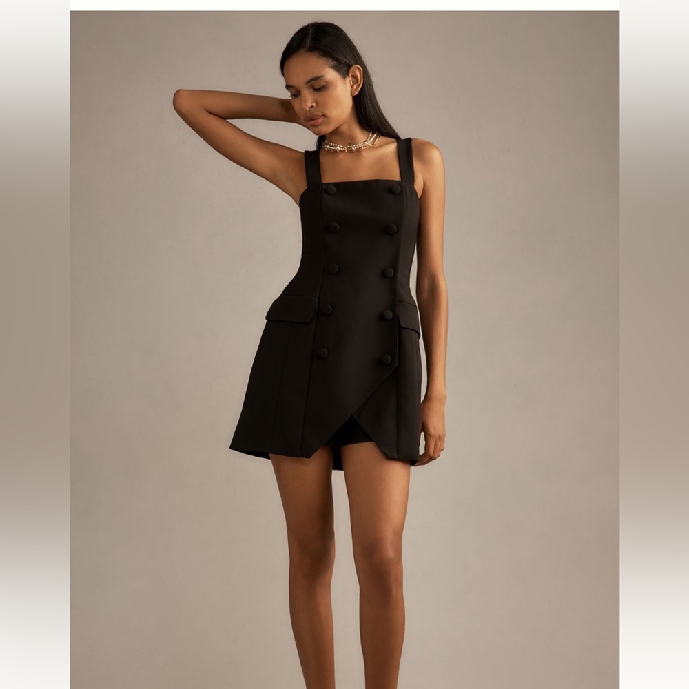 BNWT Anthropologie Hutch sleeveless button front blazer romper 10